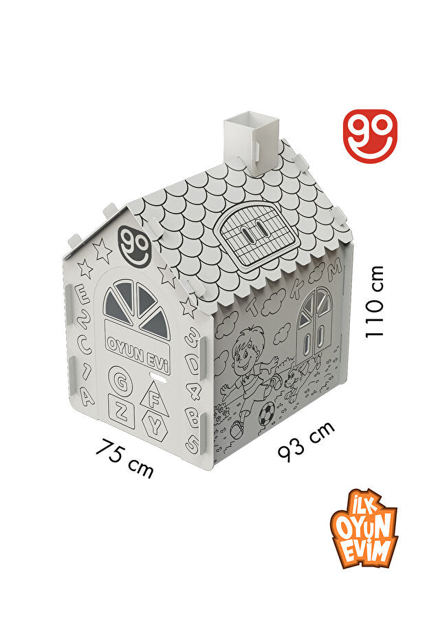 🏠🎨 Boyanabilir Karton Oyun Evi | Hayal Et, Boya ve Oyna!